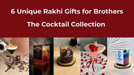 Unique rakhi gifts for brothers featuring The Cocktail Collection from Amour By Anjali