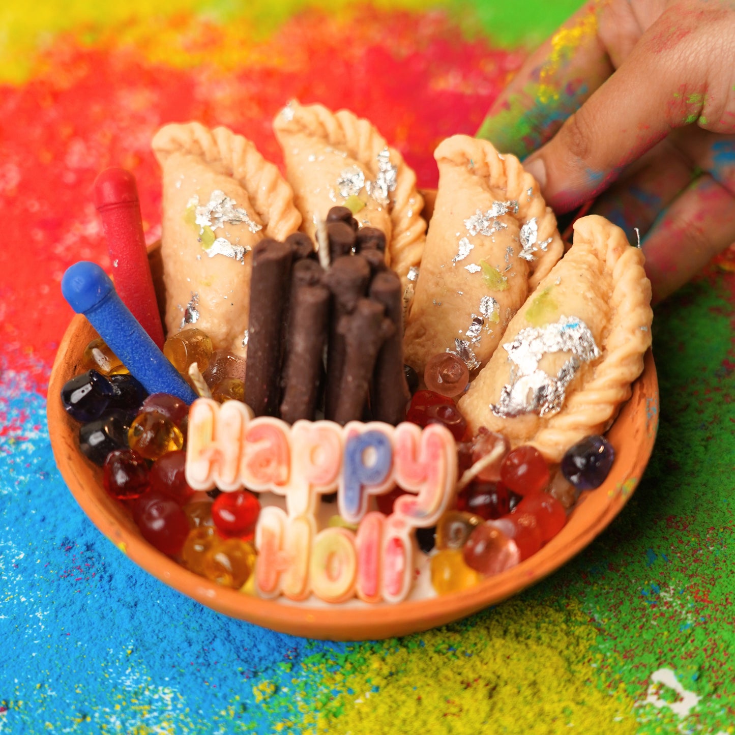 Rangotsav Thaal – Holi Platter Candle