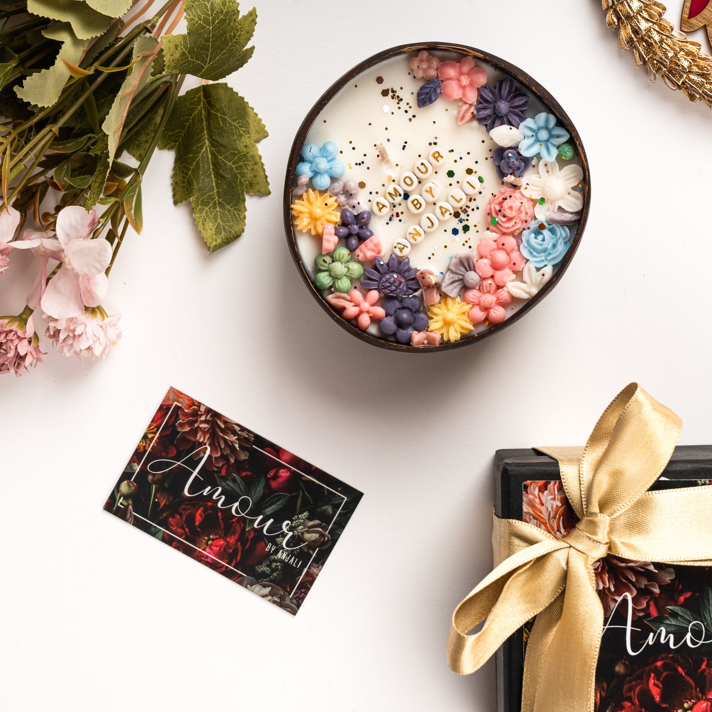 Tropical Glow Message-Coconut Shell Candle