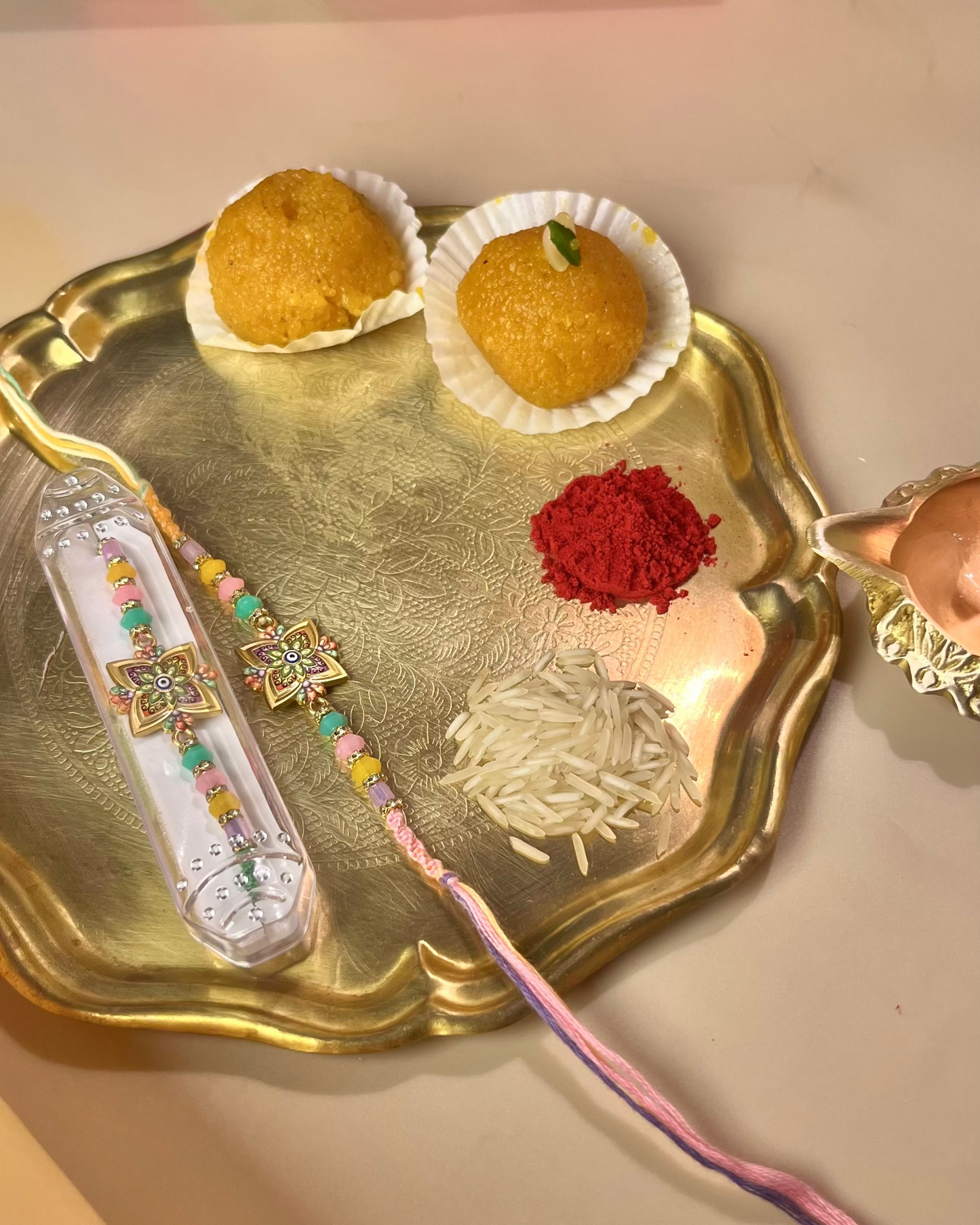 Pastel Bloom Rakhi