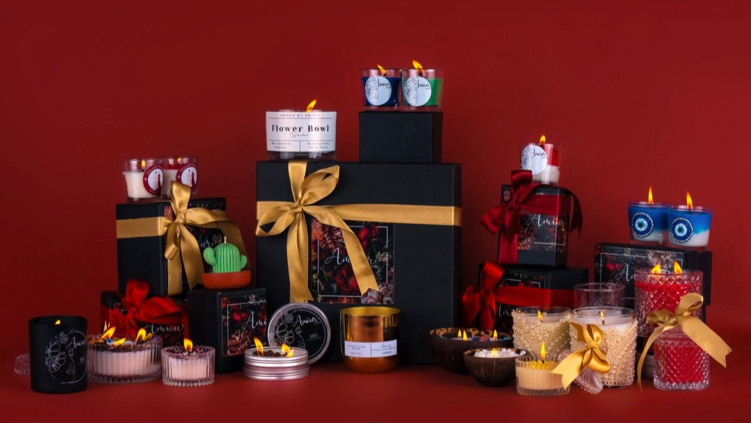 a collections of the best scented candles online from Amour By Anjali