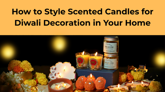 Festive setup with marigold flowers, sweets, and beautifully lit scented candles for Diwali decoration in the home, creating a warm and elegant festive ambiance.