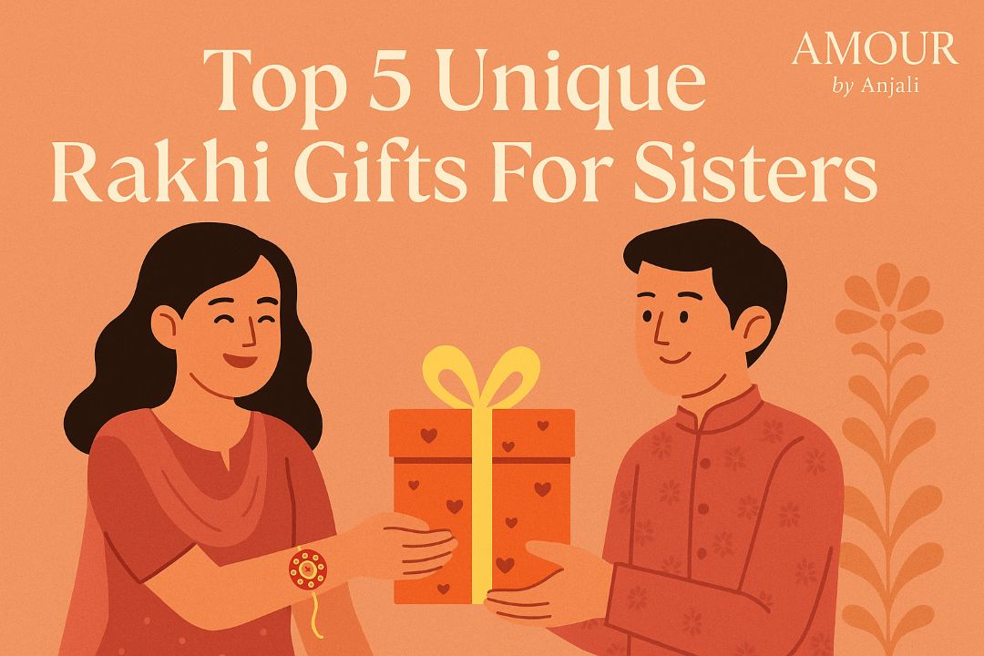 a brother surprising his sister with unique rakhi gifts for sisters