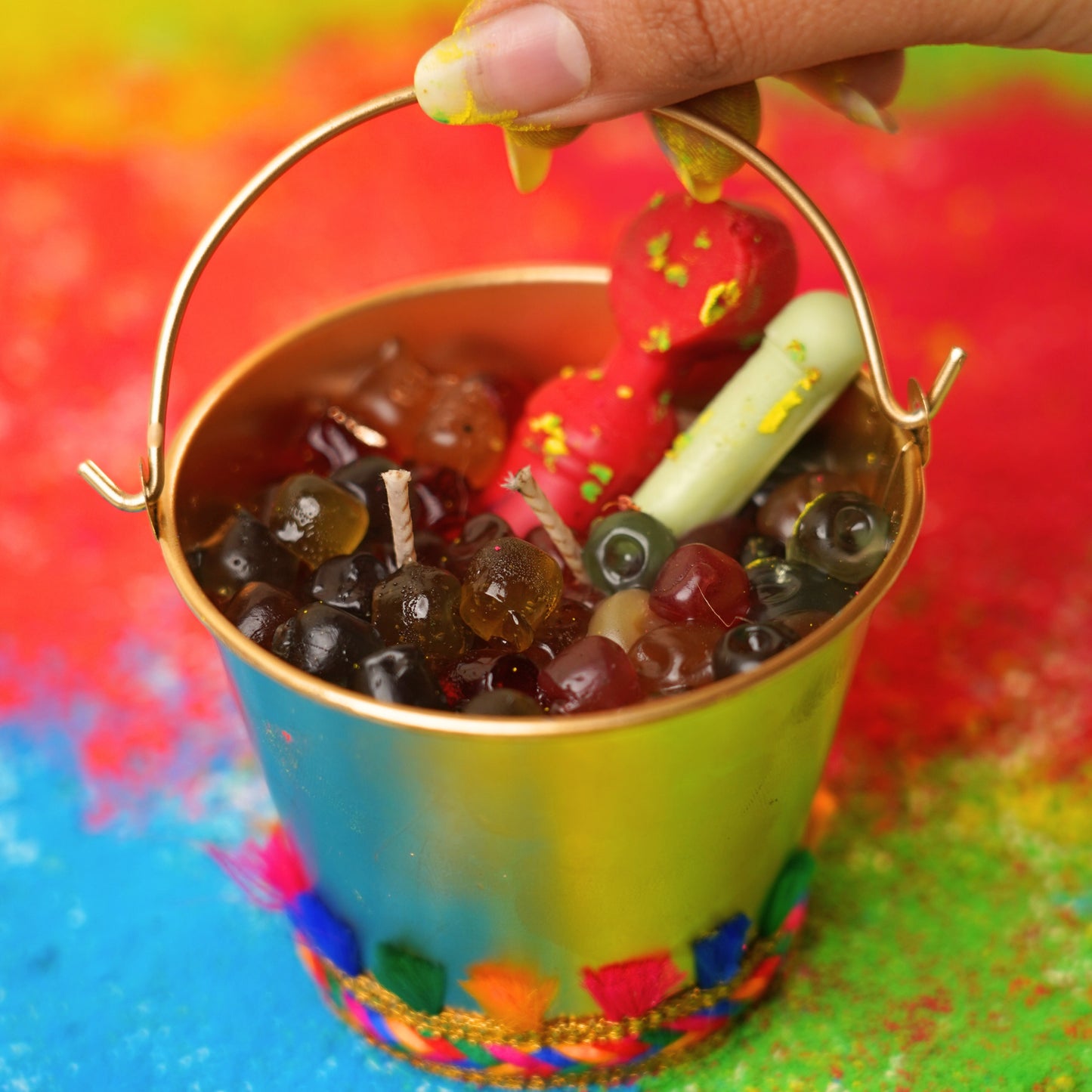Holi Bucket Candle- Mini Water Balloon Bucket