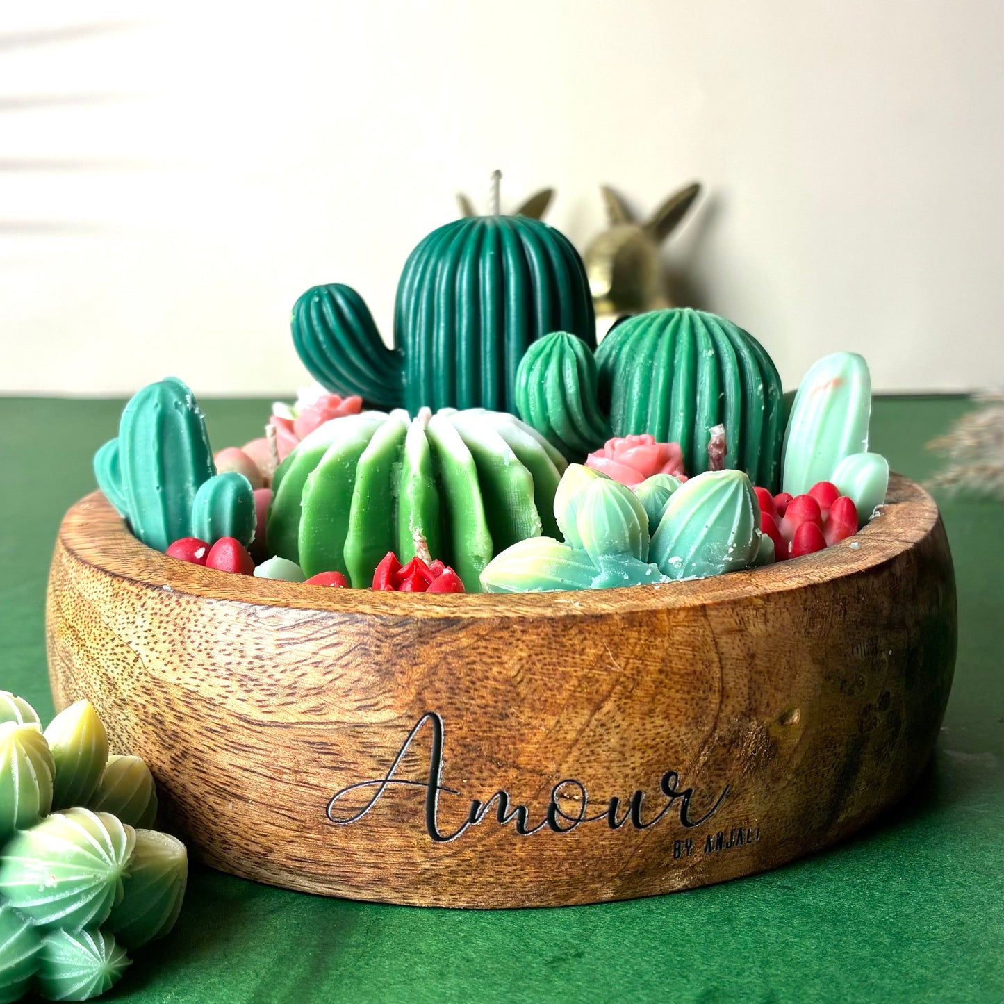Cactus Garden Candle Bowl