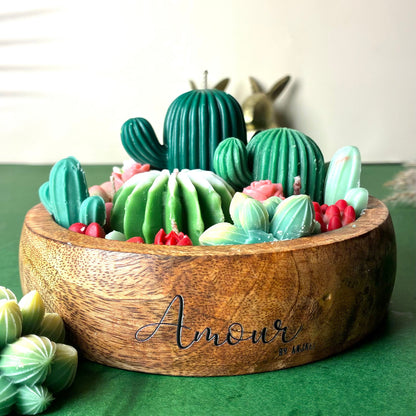 Cactus Garden Candle Bowl