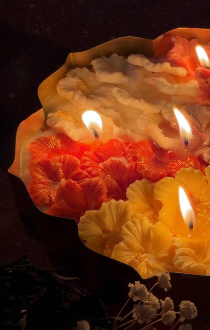 Hibiscus Floral Urli Candle