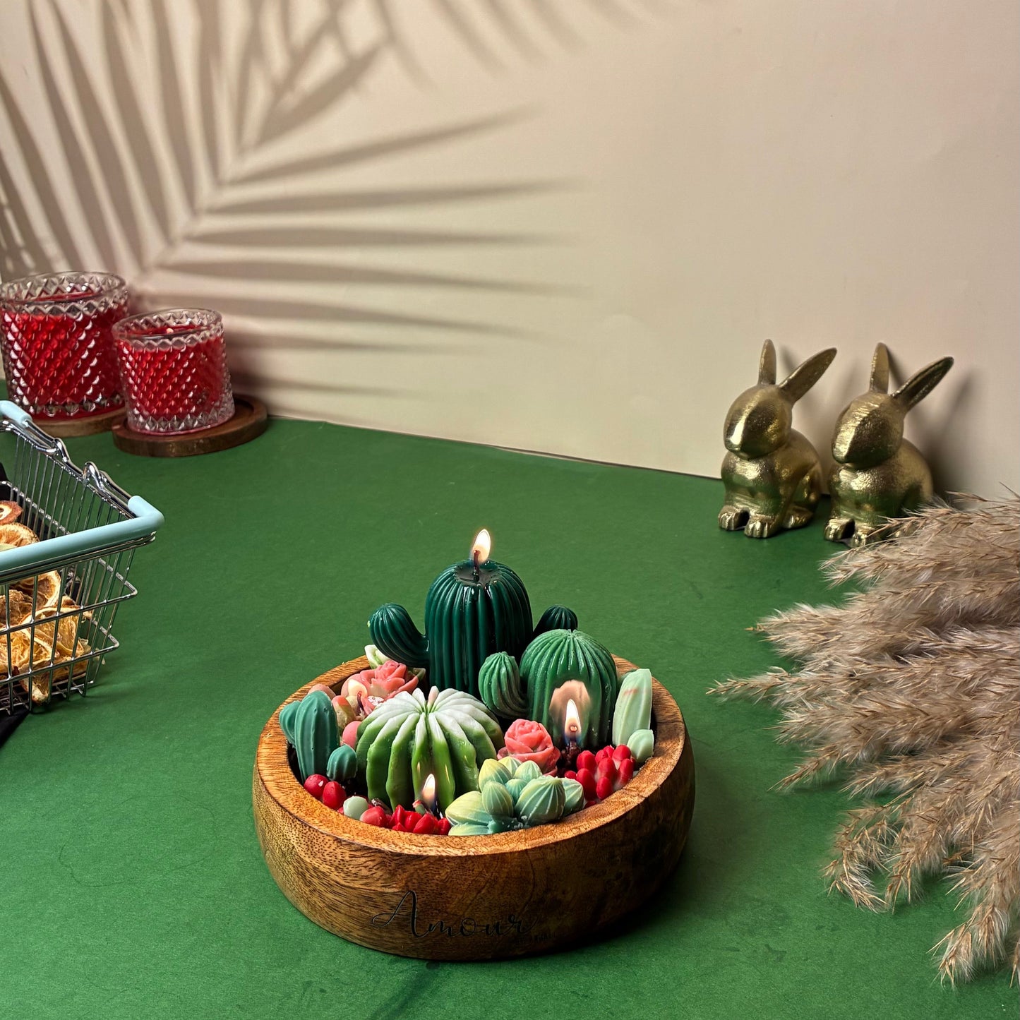 Cactus Garden Candle Bowl