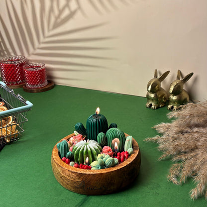 Cactus Garden Candle Bowl