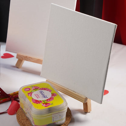 Paint & Sip Date Night Gift Hamper | Romantic Couple Painting & Candle Gift Box