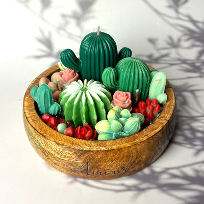 Cactus Garden Candle Bowl