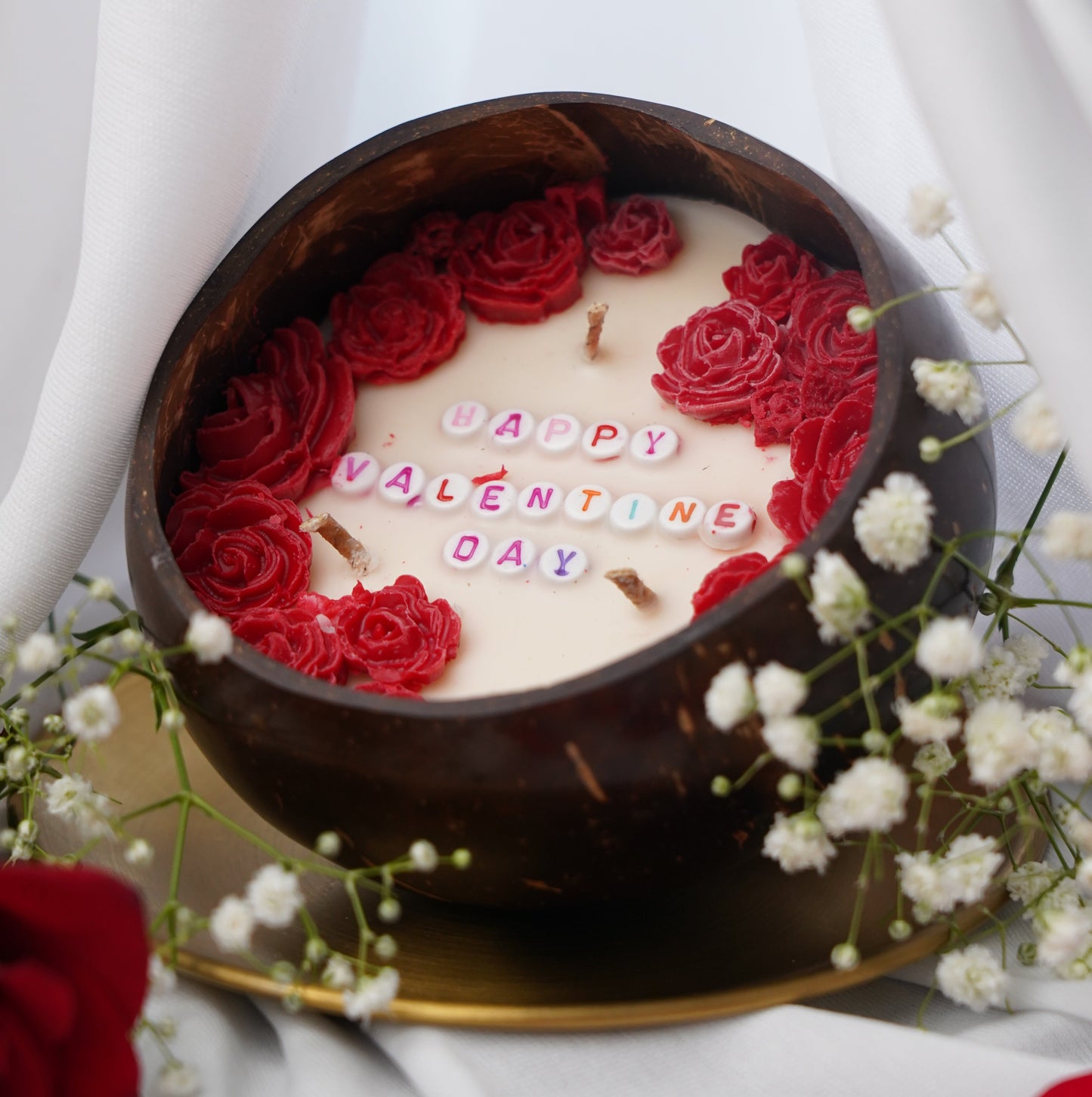 Tropical Glow Message-Coconut Shell Candle