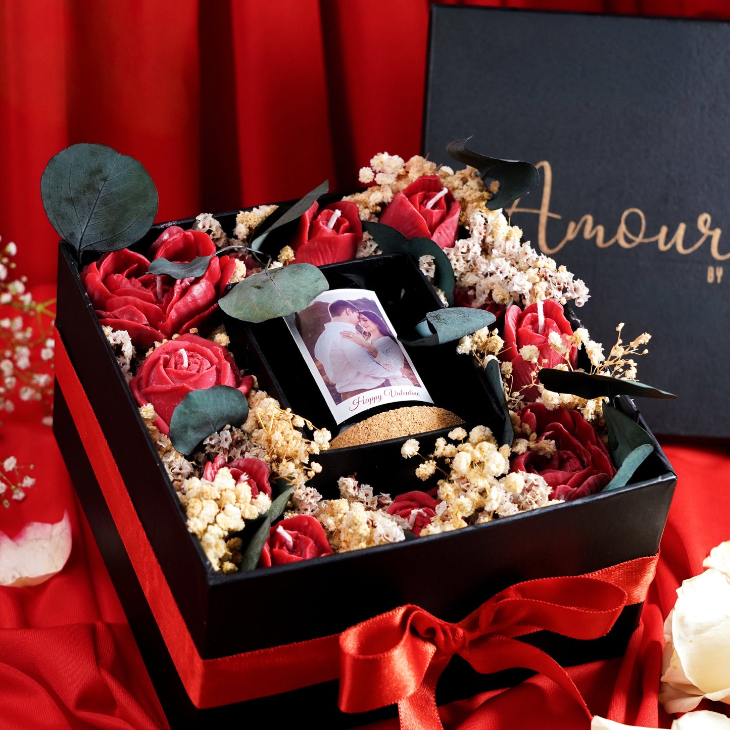 Memory Bouquet Candle Box – Rose Scented Valentine Gift