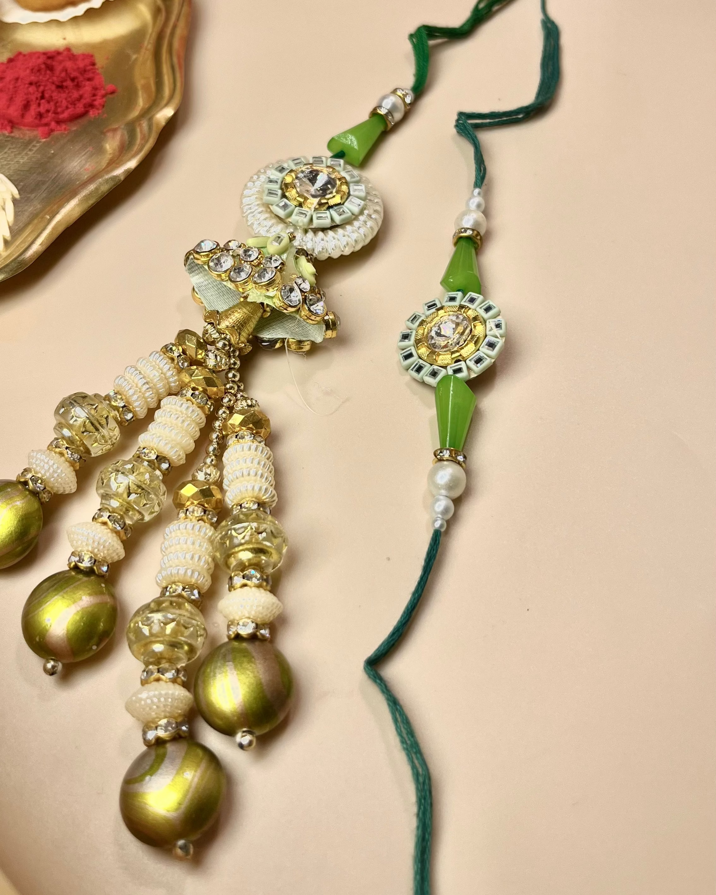 Bhaiya Bhabhi Rakhi - Royal Beads Edition