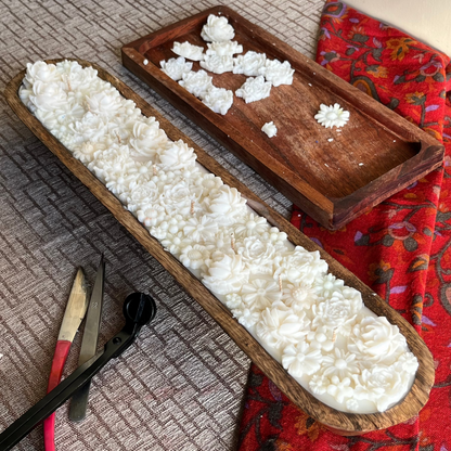 Noor– Statement Wooden Bowl Soy Wax Candle