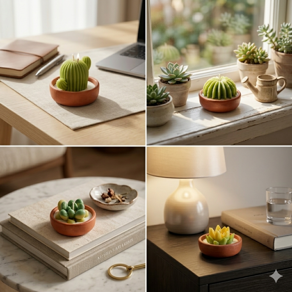 Mini Succulents Terracotta (Set of 4)